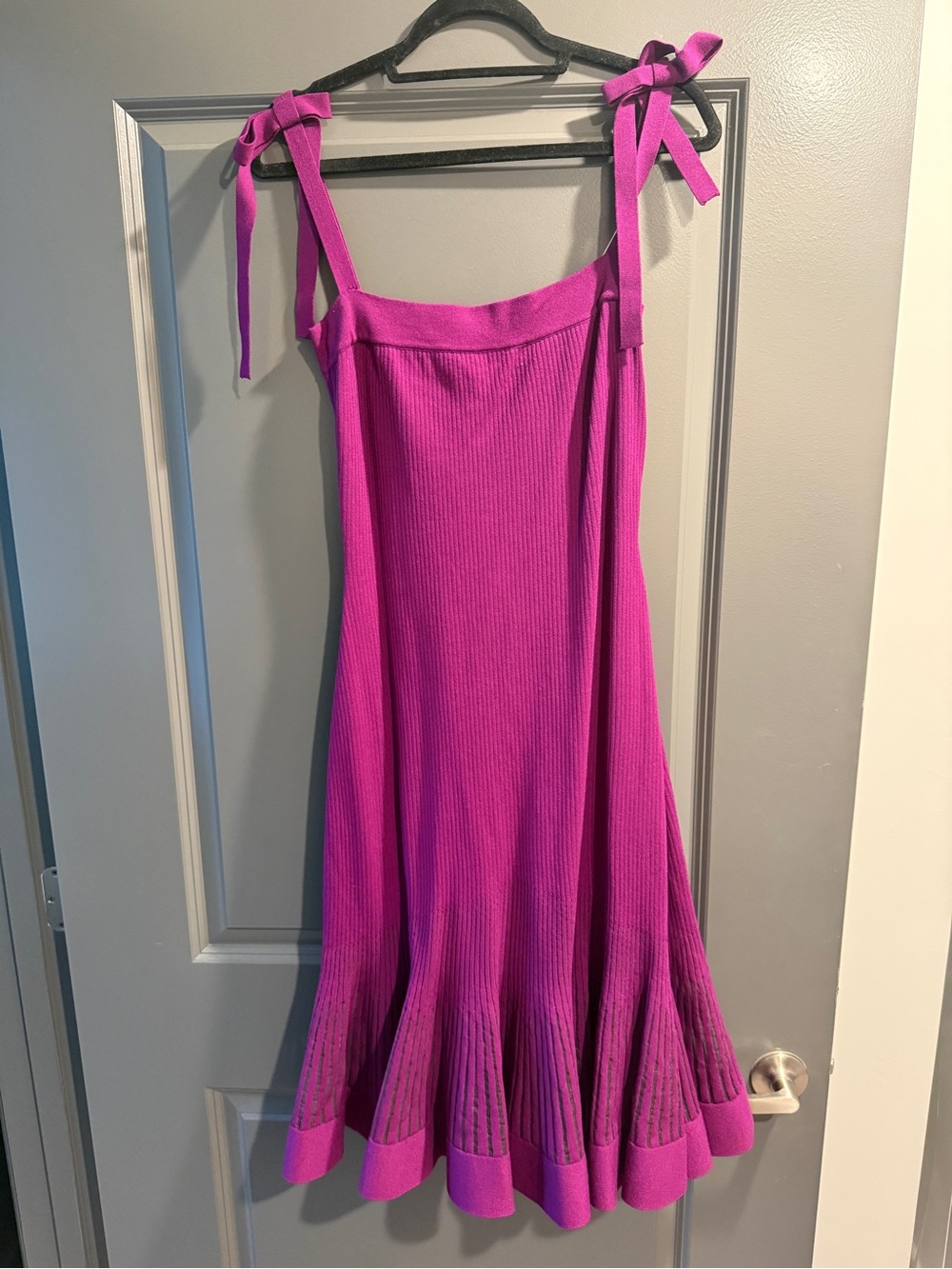 Oscar de la Renta Vibrant Magenta Knit Dress